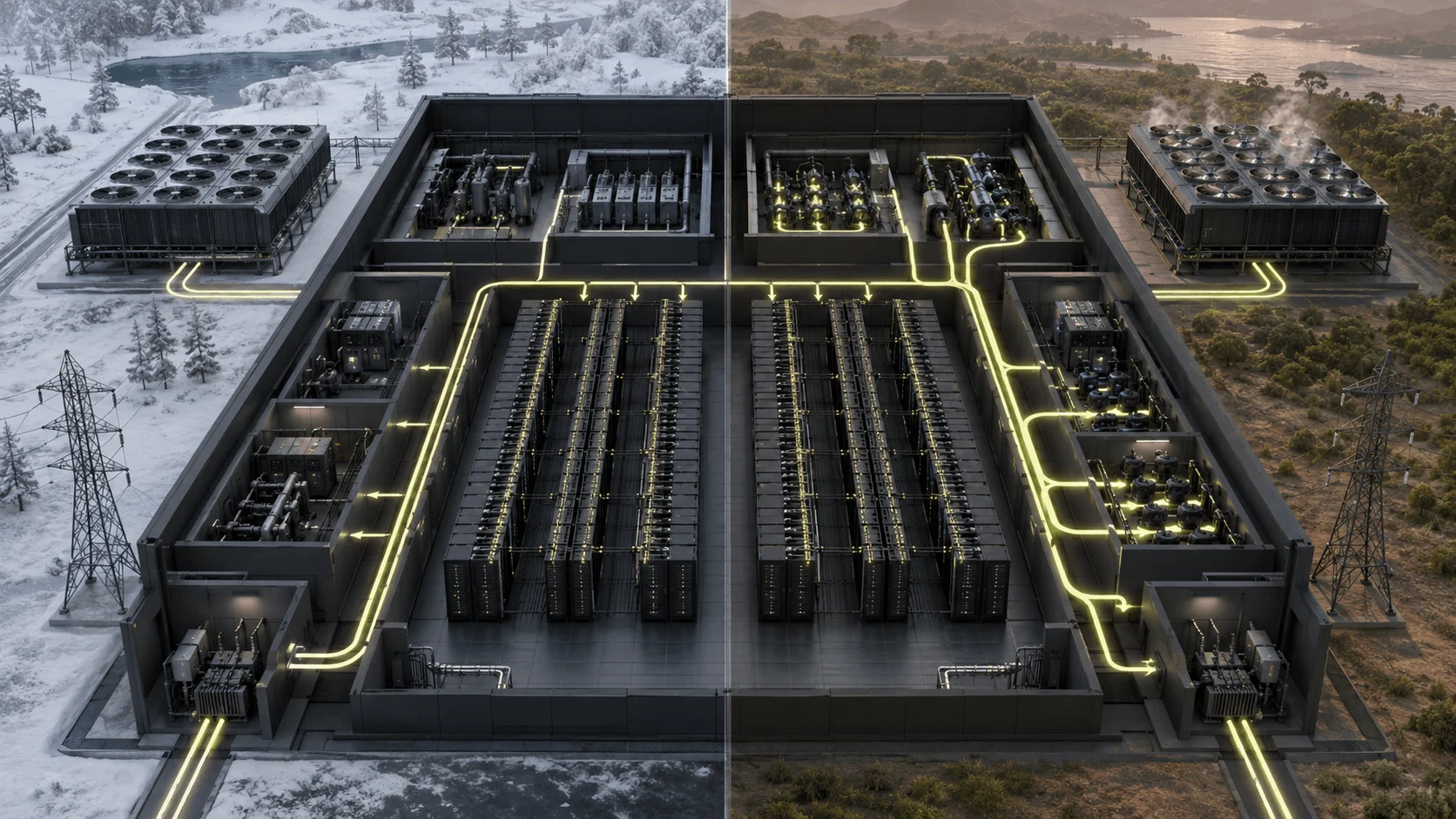 PUE and ICT capacity relationship for AI data center power planning