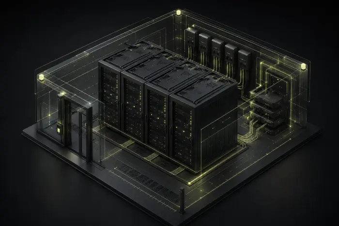 Secure colocation infrastructure with high-density server racks