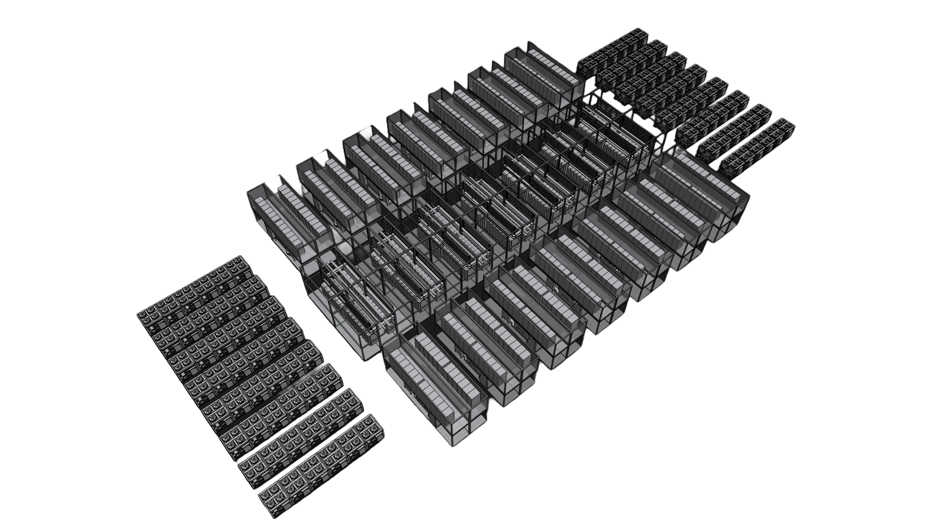 Building-based modular data center cluster for high-density AI and HPC infrastructure